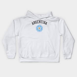 Argentina Soccer Team Heritage Flag Kids Hoodie